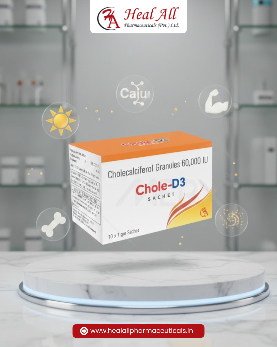 Chole D3 Sachets | Heal All Pharma