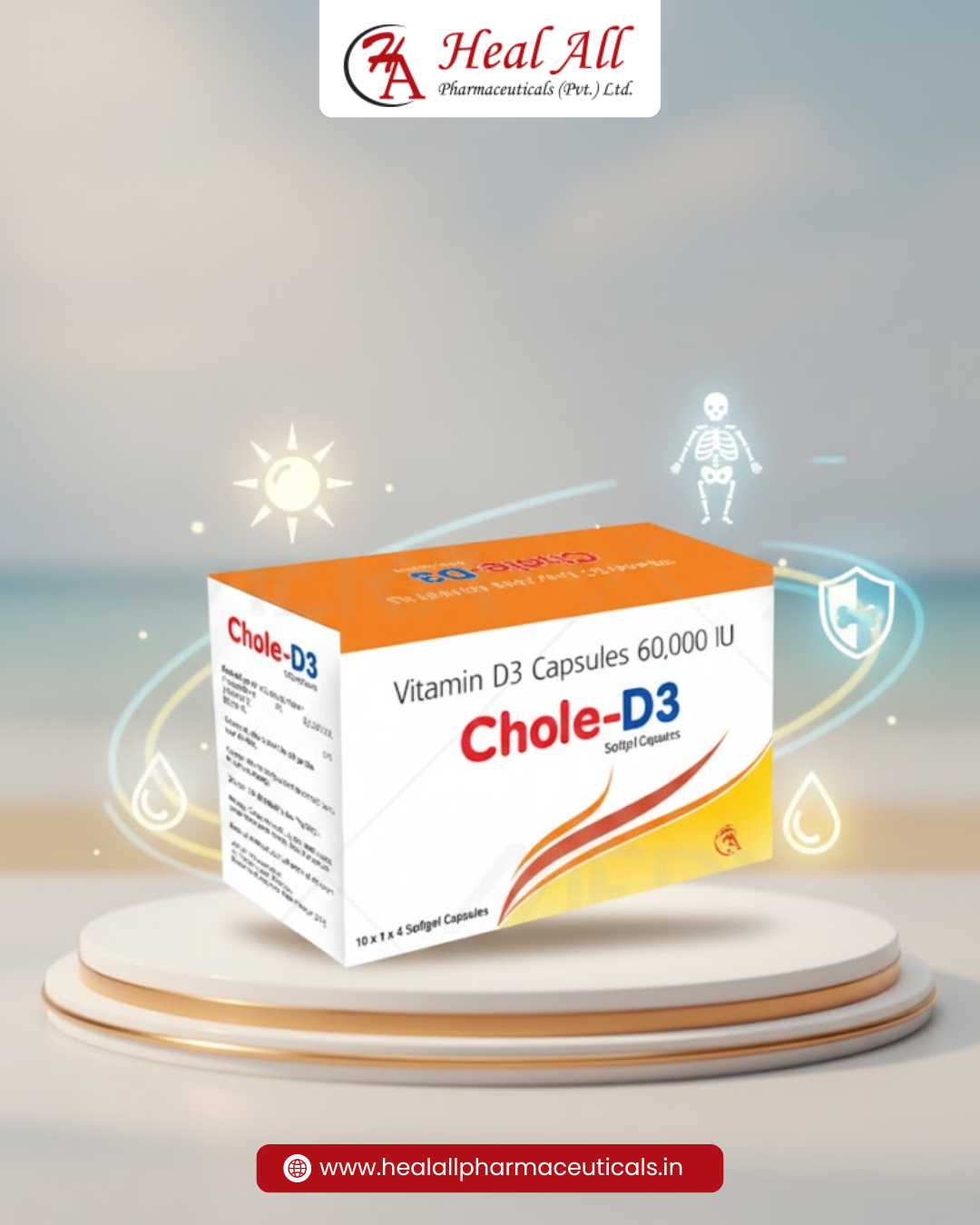 Chole D3 Capsules | Heal All Pharma