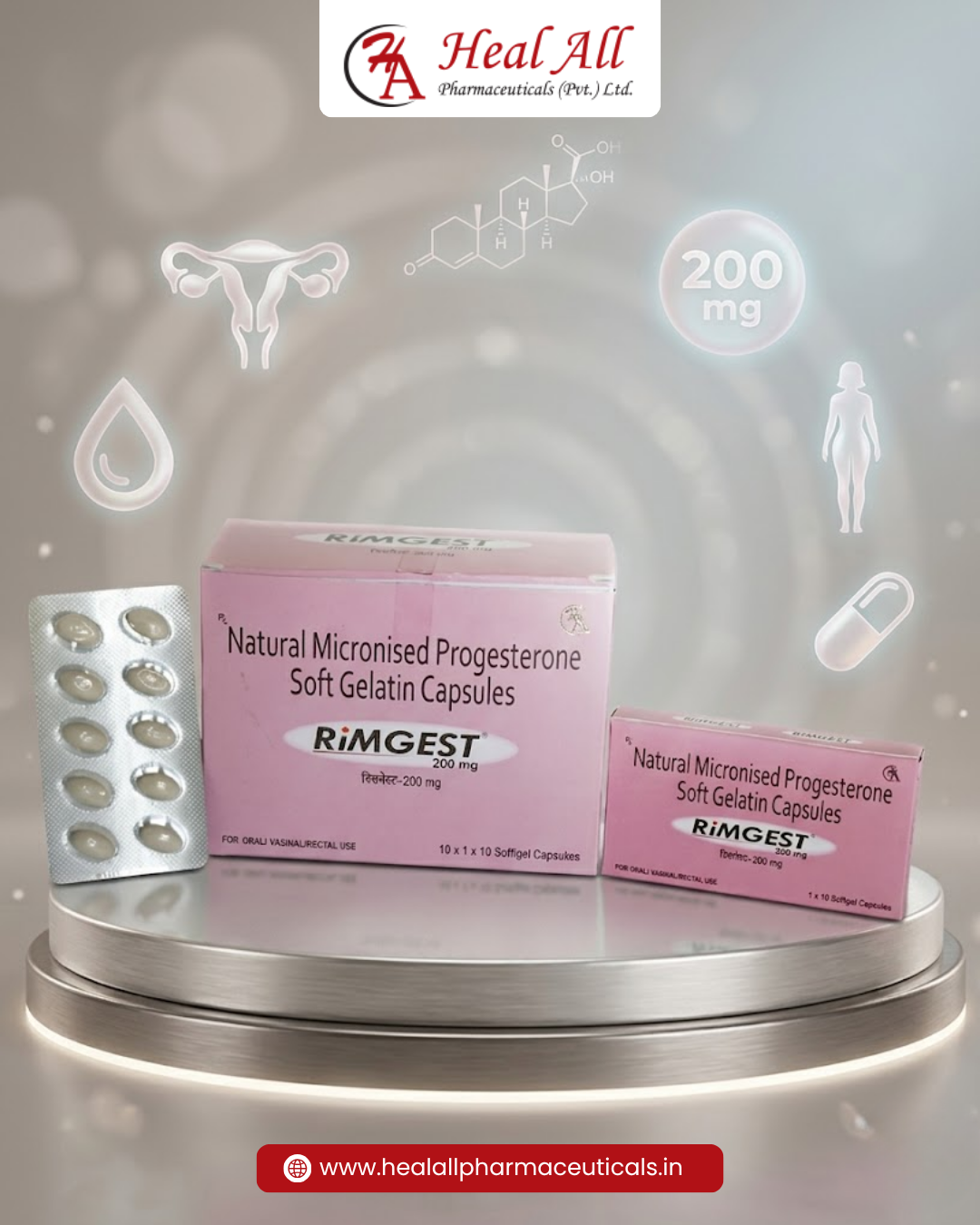 RIMGEST 200 Soft Gelatin Capsules | Heal All Pharma