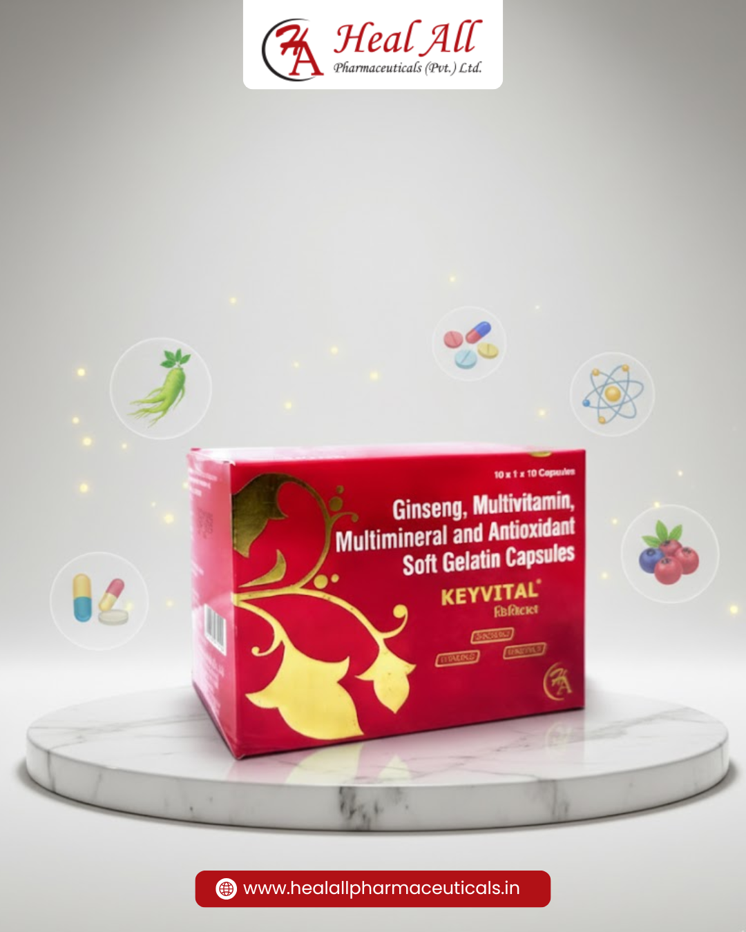 KEYVITAL Soft Gelatin Capsules | Heal All Pharma