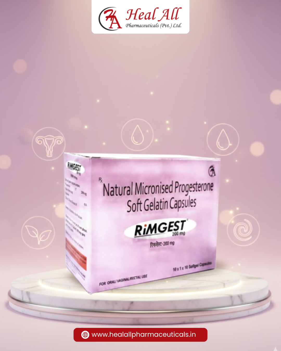 RIMGEST 200 Soft Gelatin Capsules | Heal All Pharma